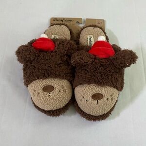 Dearfoams Brown and Cream Slippers